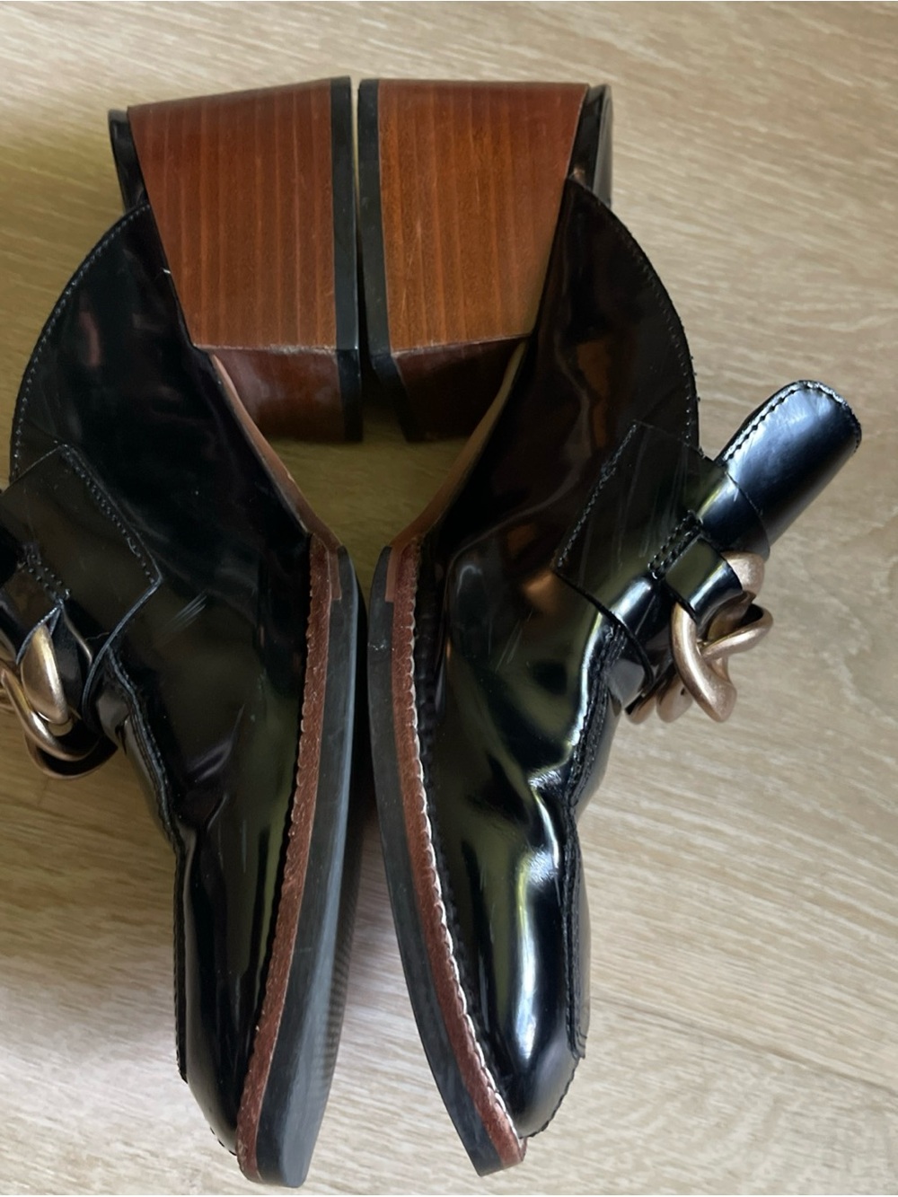 STEVE MADDEN Lorie Black Gold Chain Accent Dress Mules - Picture 3 of 9